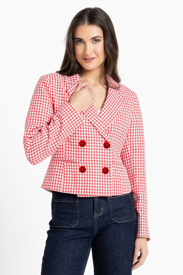 Womens Blazer - Ruby Check | Audrey
