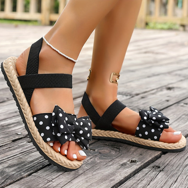 Nora Polka Dot Bow Sandals