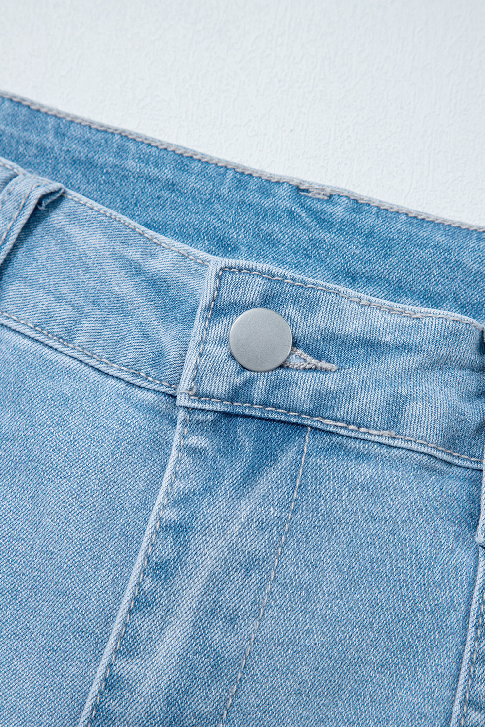 Beau Blue High Rise Barrel Relaxed Patch Pocket Jeans