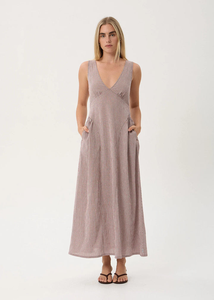 Jacqueline Maxi Dress – Mahogany Check