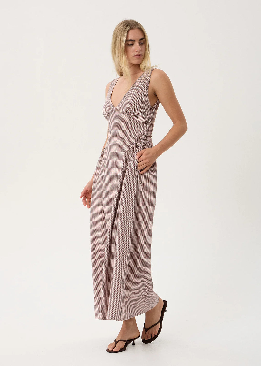 Jacqueline Maxi Dress – Mahogany Check
