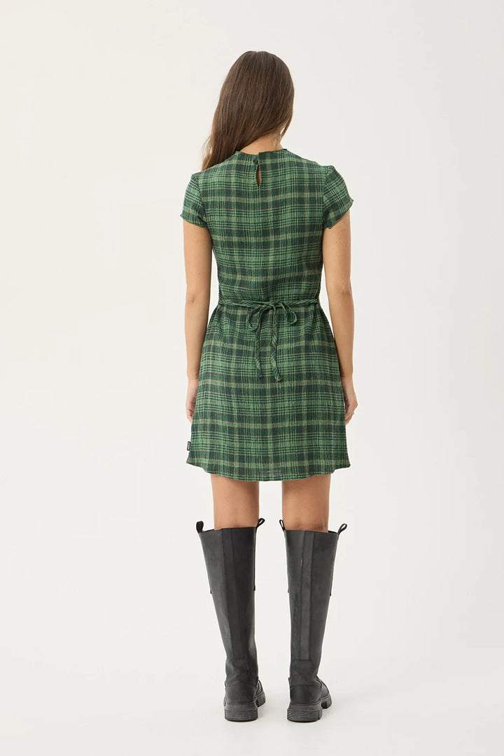 Elodie Seersucker Mini Dress – Hunter Green