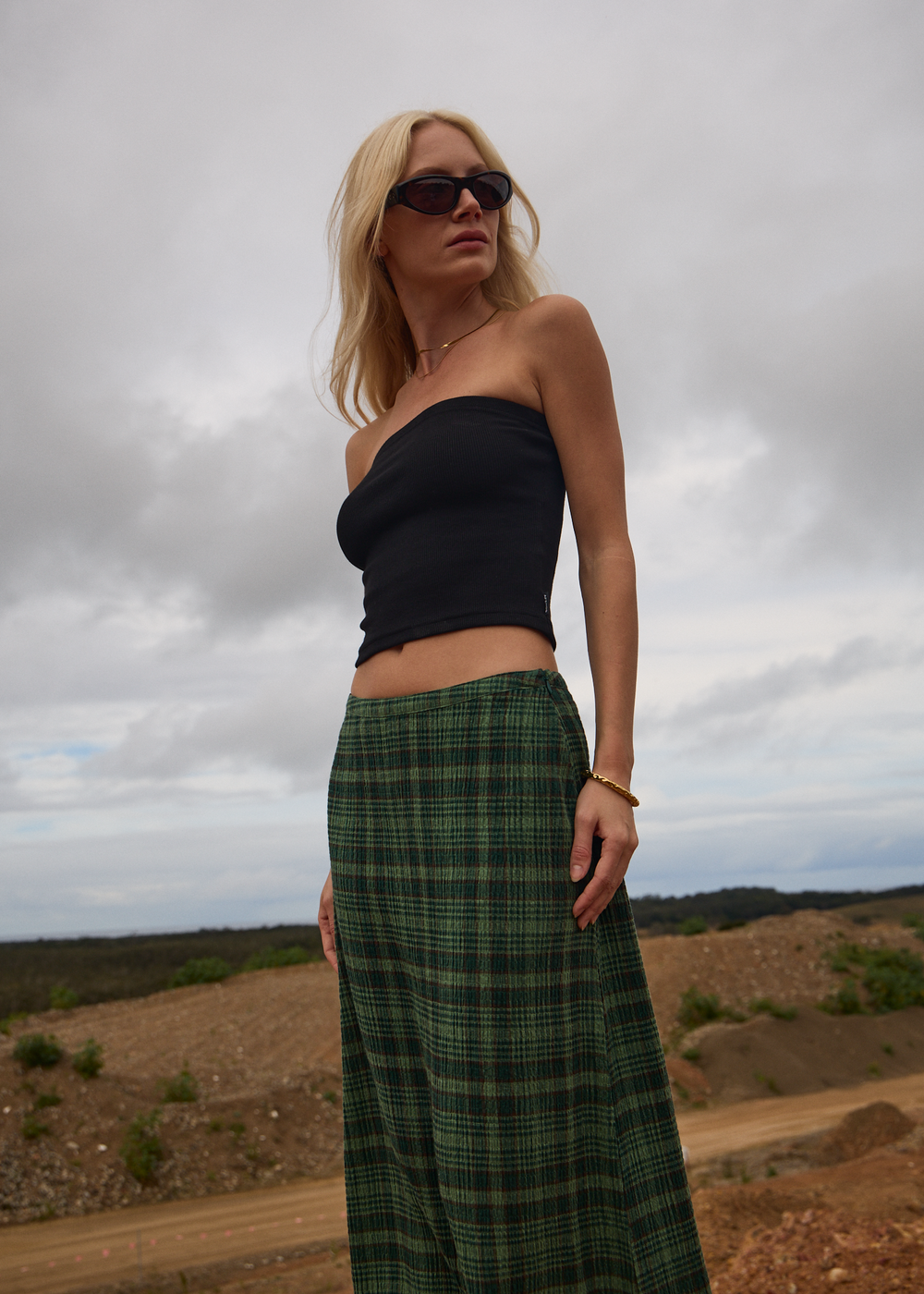 Womens Rib Tube Top Jamie - Black - AFENDS
