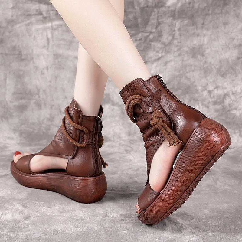 Rosie Soft Leather Platform Sandals