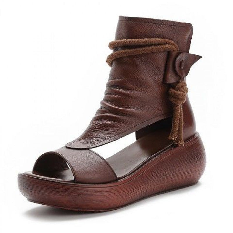Rosie Soft Leather Platform Sandals