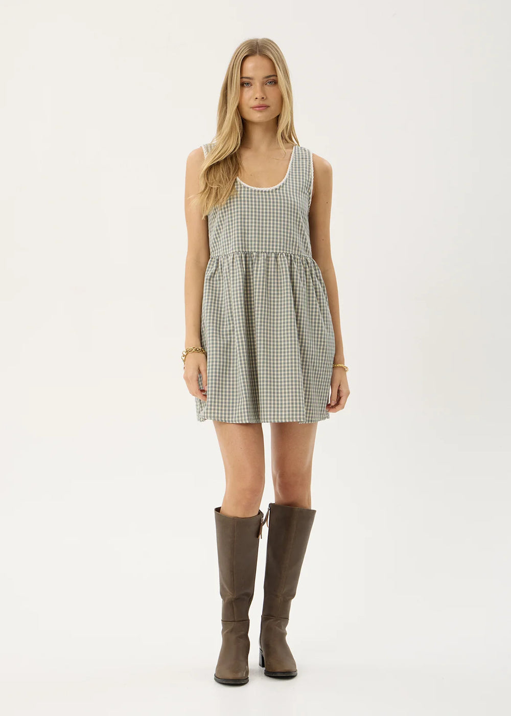 Womens Mini Dress Jesse - Vice Alpine Check - AFENDS