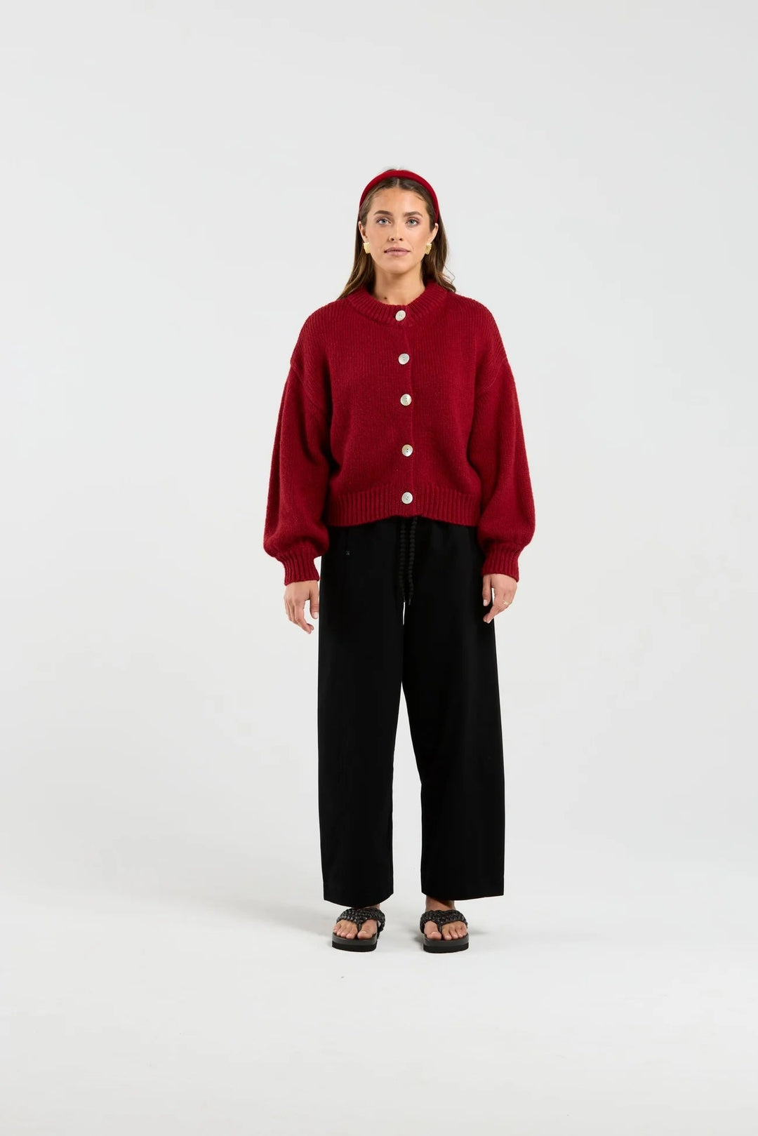 Chloe Cardigan – Deep Red