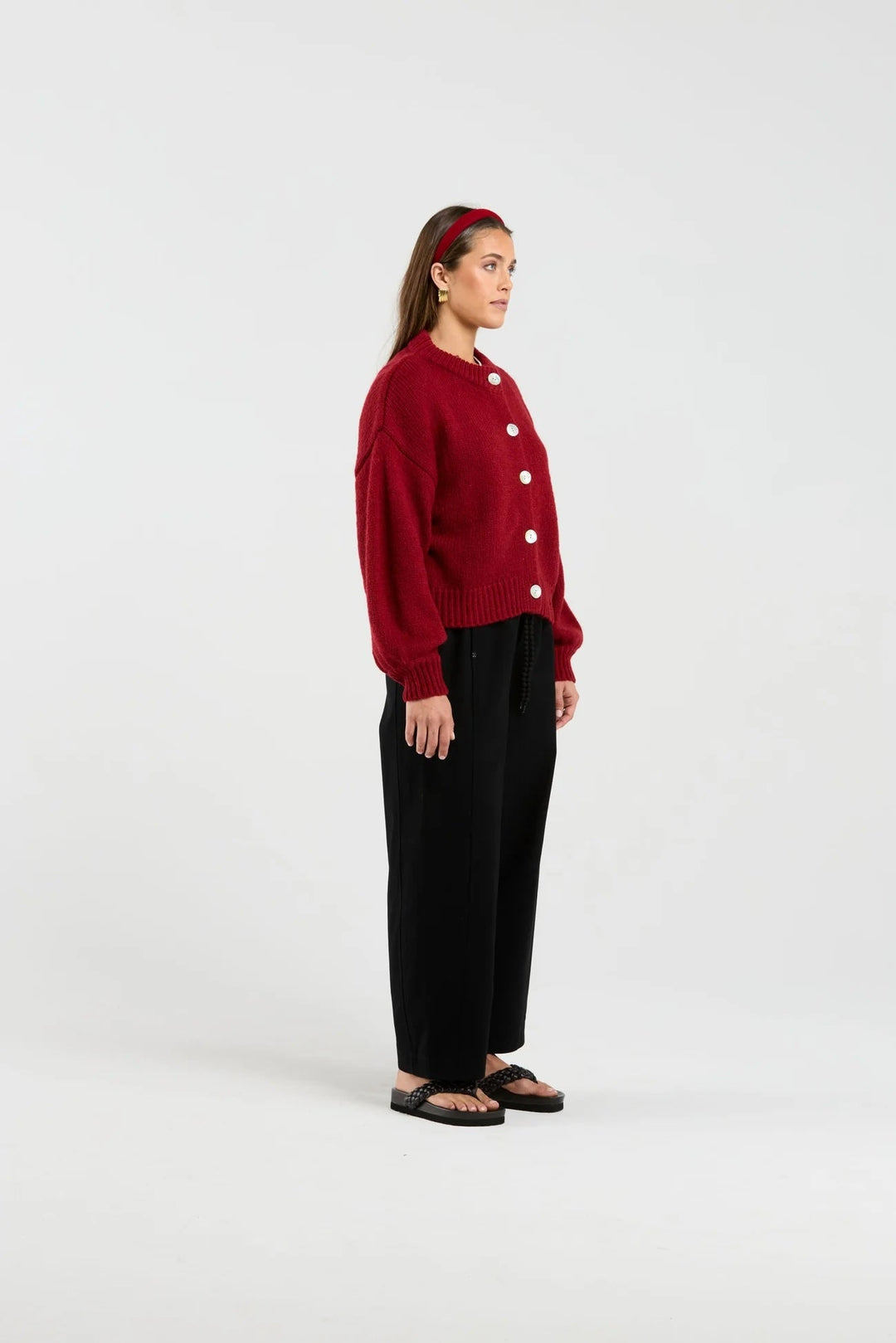 Chloe Cardigan – Deep Red