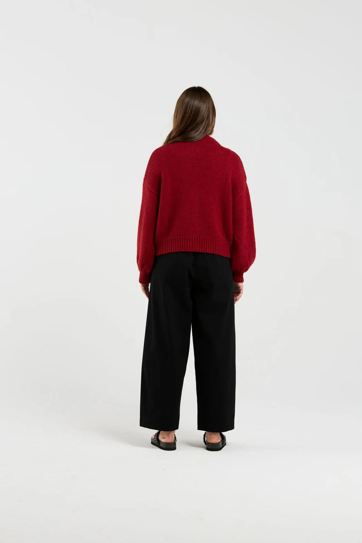Chloe Cardigan – Deep Red