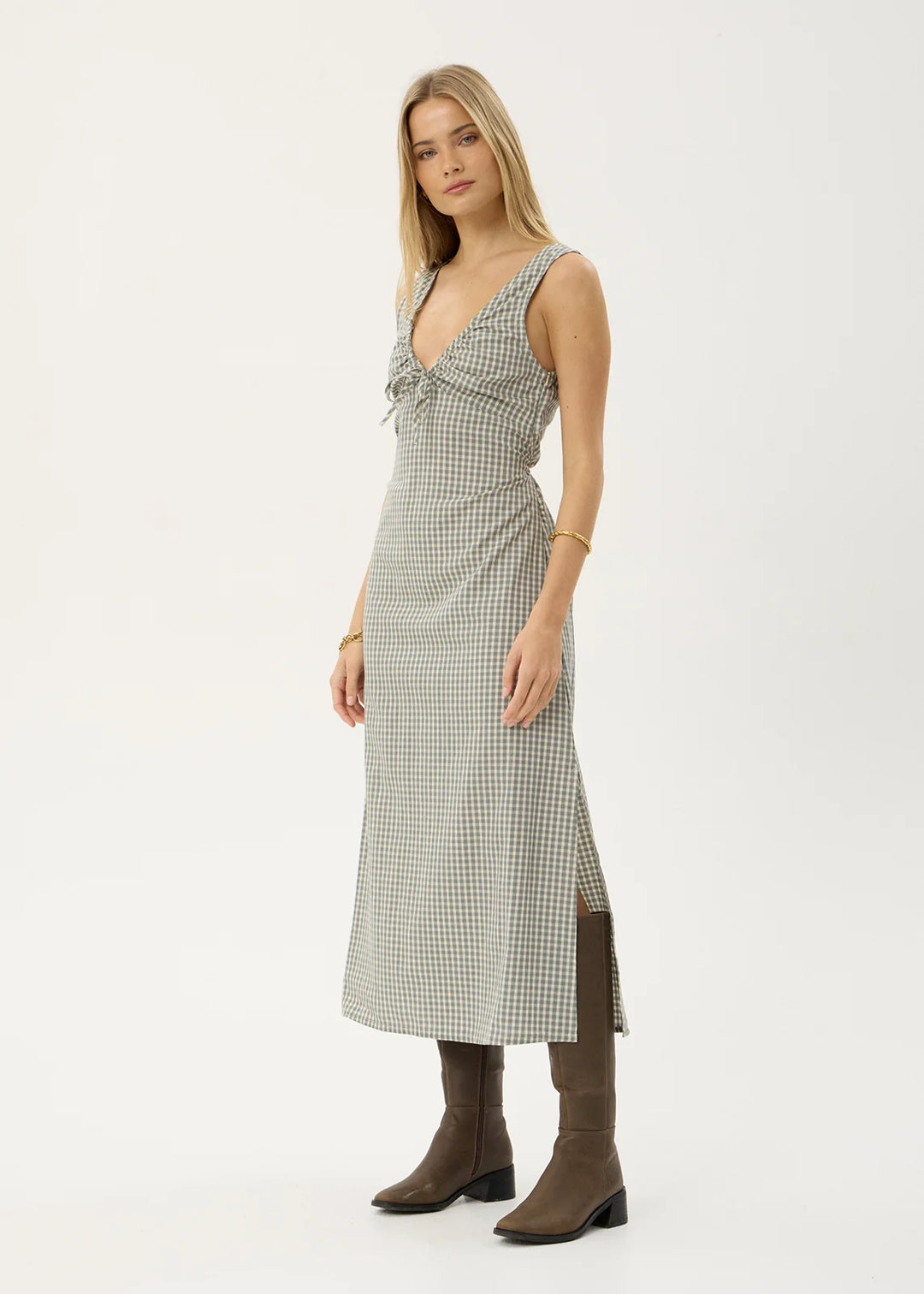 Izzy Maxi Dress – Alpine Check