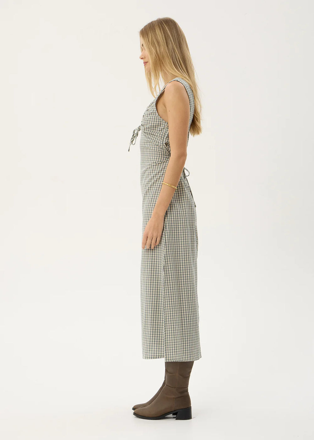 Womens Maxi Dress Izzy - Vice Alpine Check - AFENDS