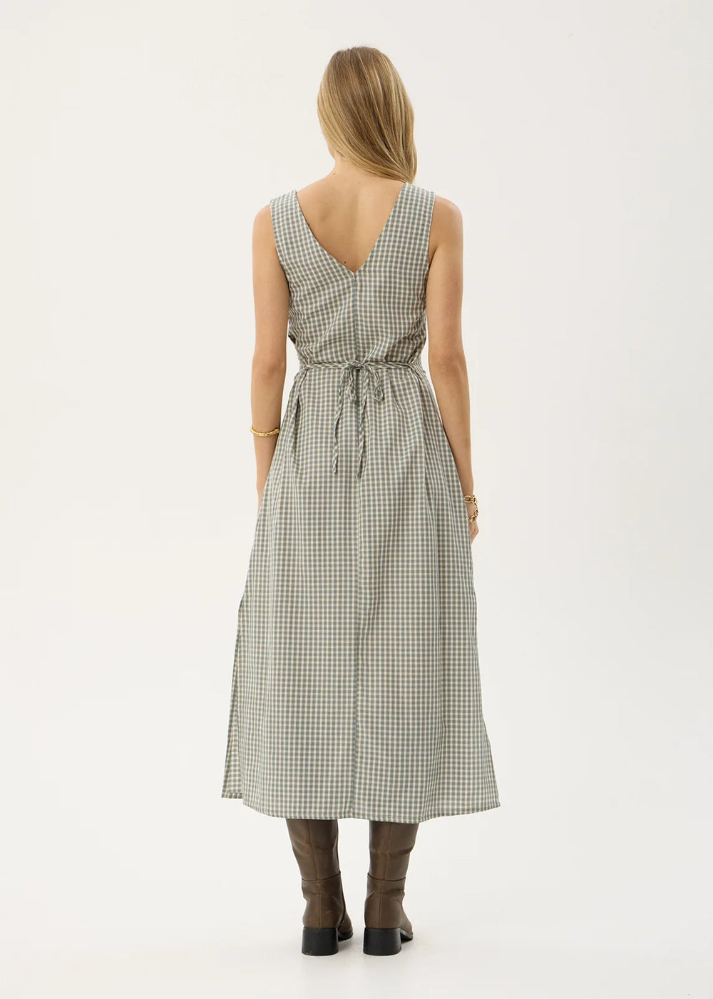 Womens Maxi Dress Izzy - Vice Alpine Check - AFENDS