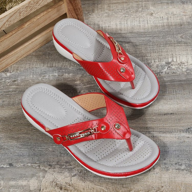 Ashleigh Comfort Wedge Flip Flop Sandals