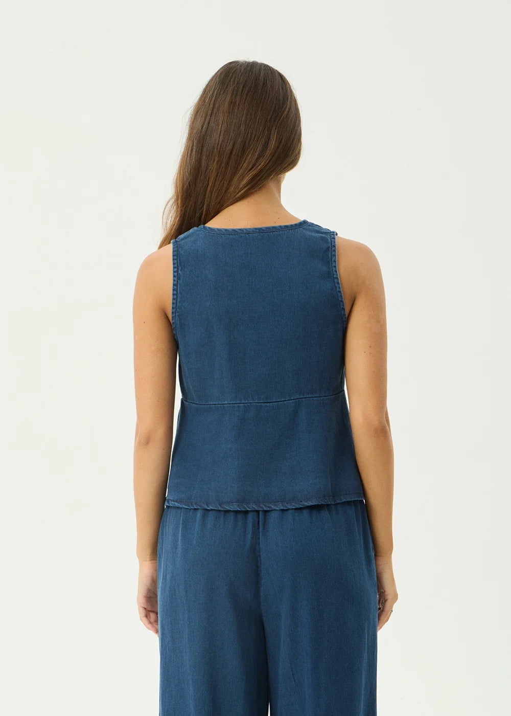 Womens Sleeveless Top Palmer - Ink - AFENDS