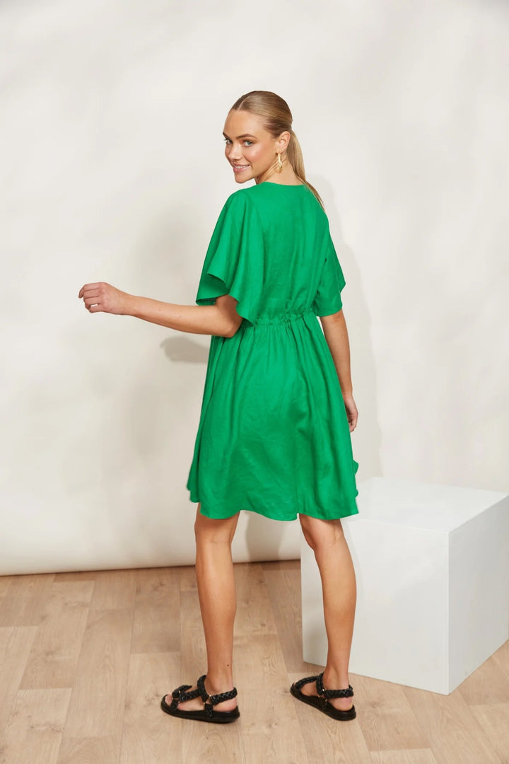 Halcyon Tie Dress – Emerald