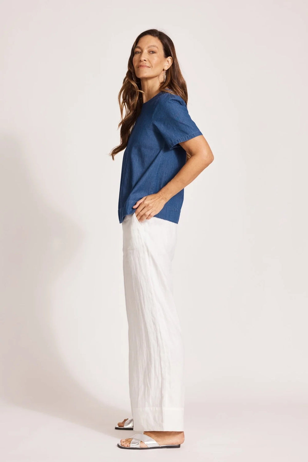 Melenia Denim Top