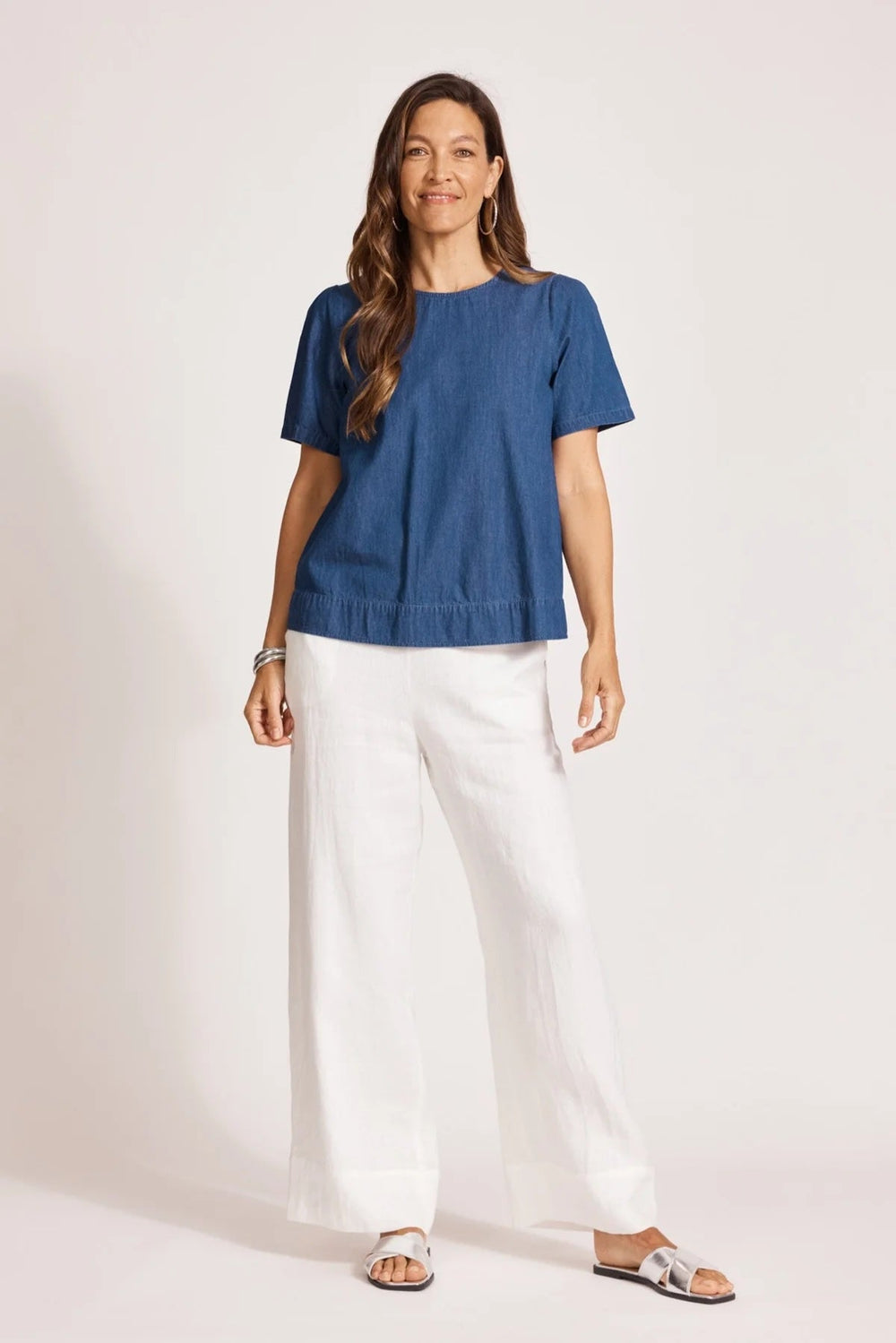 Melenia Denim Top