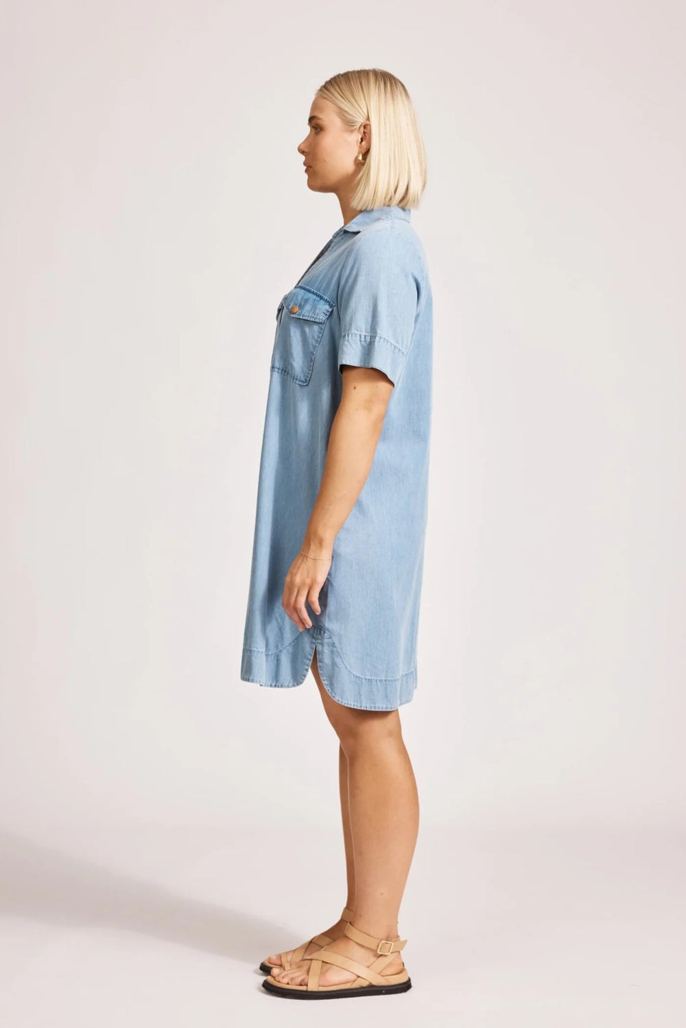 Melenia Denim Shirt Dress