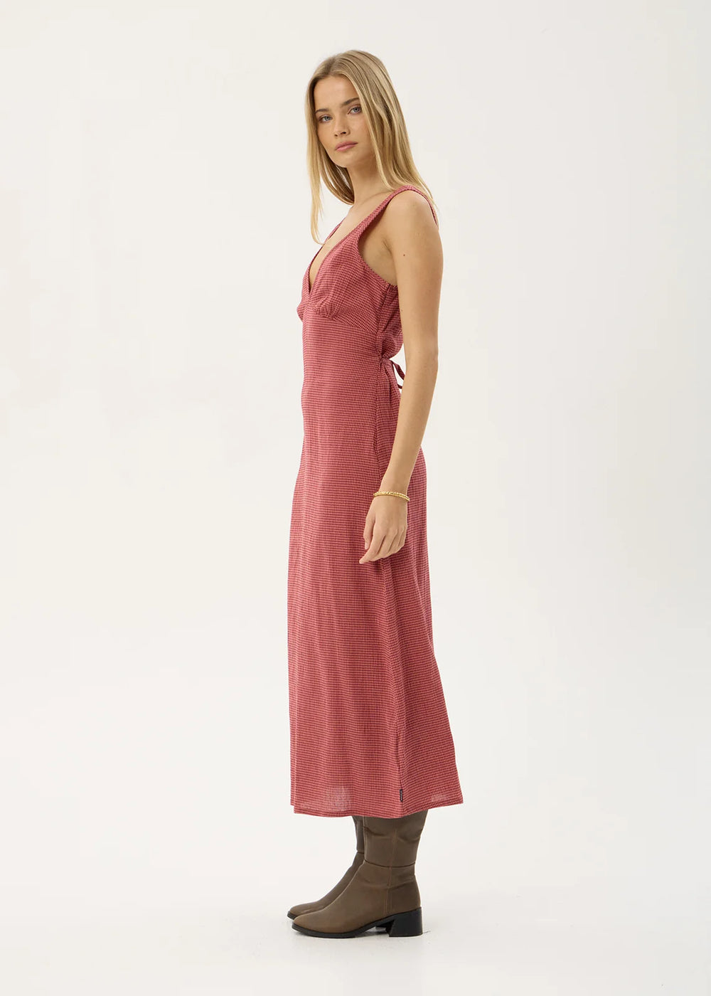 Womens Maxi Dress Tully - Indy Rose Check - AFENDS