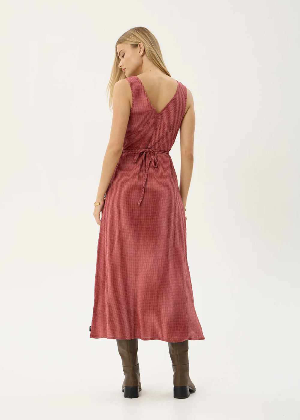 Womens Maxi Dress Tully - Indy Rose Check - AFENDS