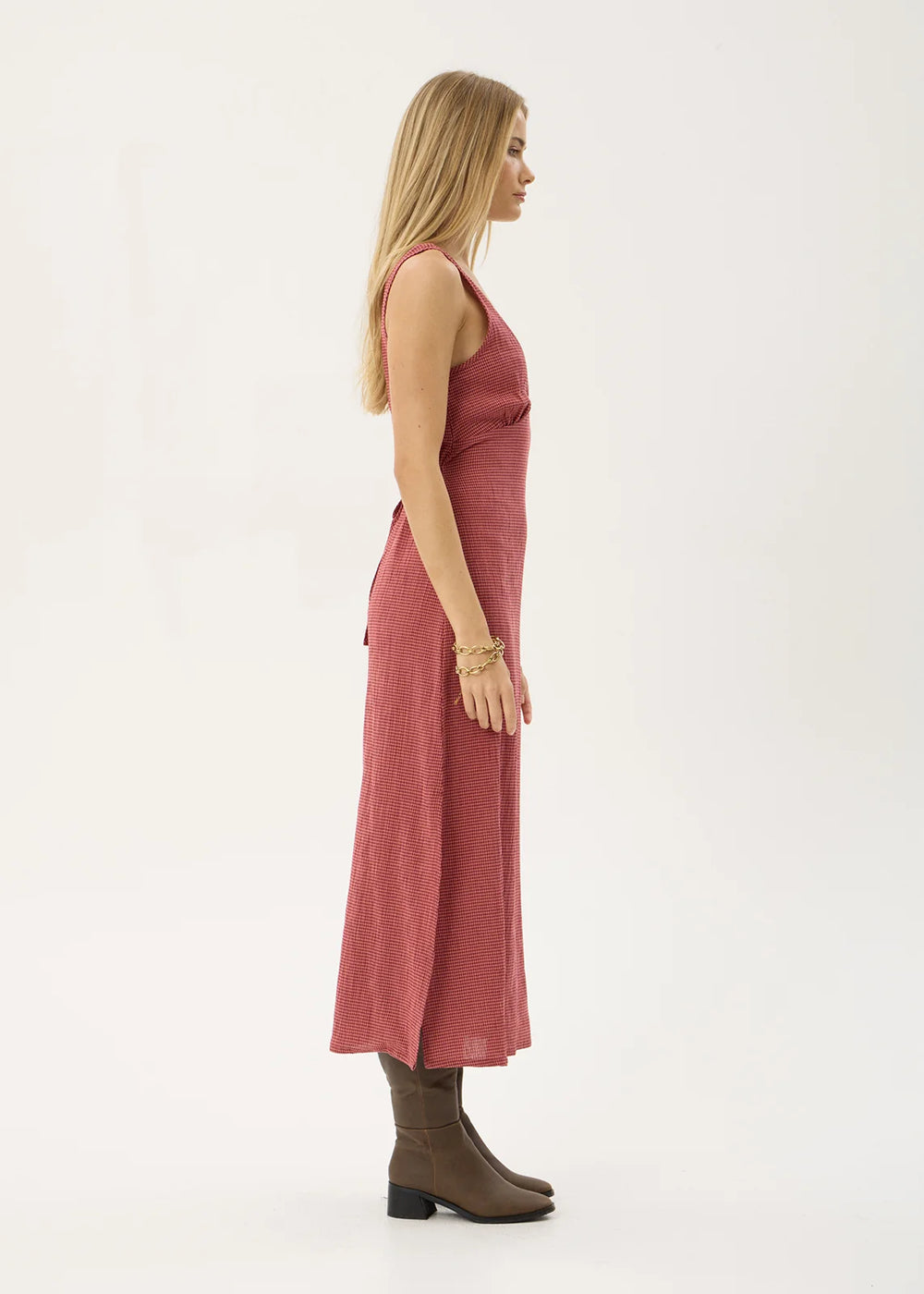 Womens Maxi Dress Tully - Indy Rose Check - AFENDS