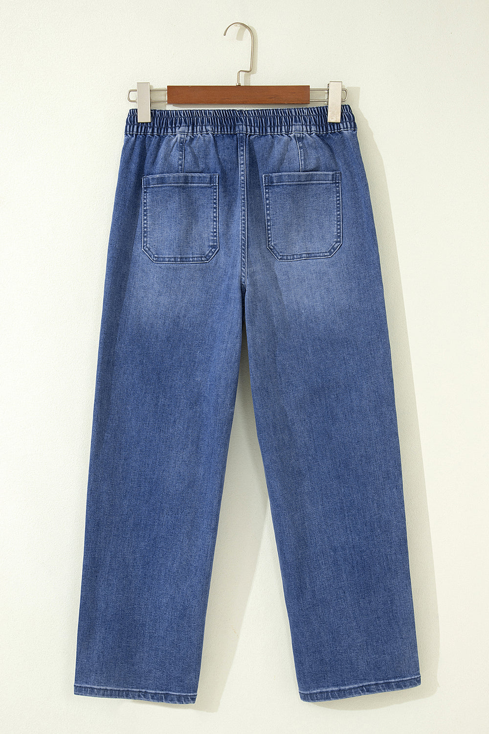 Ashleigh Blue Drawstring Waist Ankle Length Casual Jeans Regular Fit