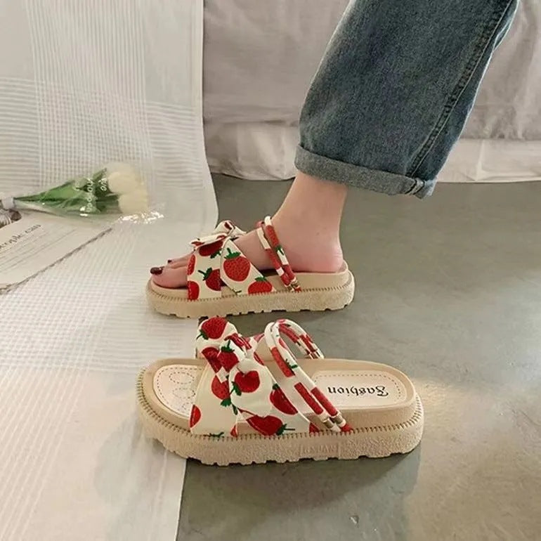 Alice Bow-Detail Platform Sandals