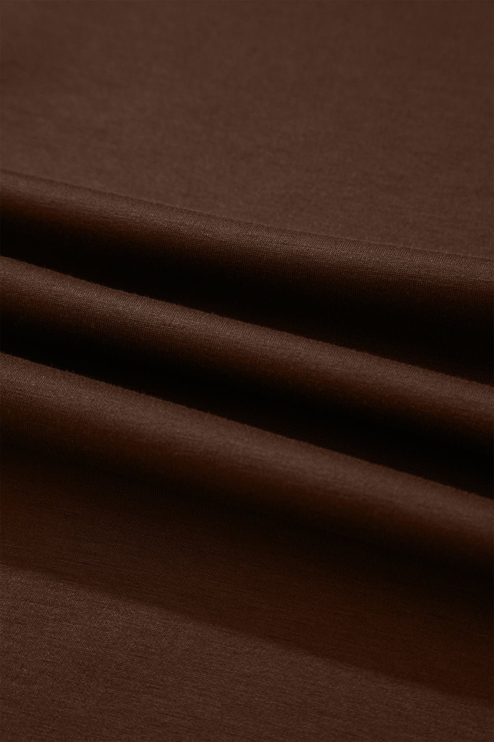 Red Sandalwood Solid Color Long T Shirt Dress with Slits