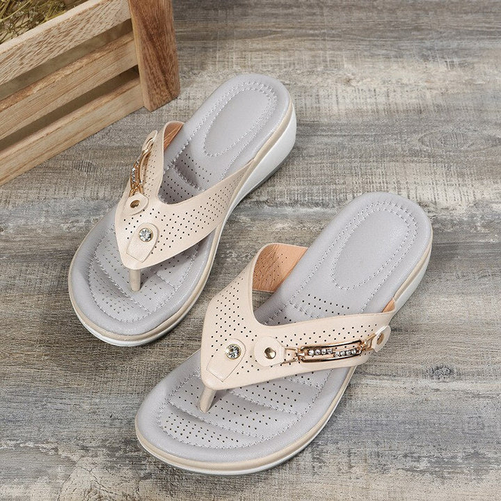 Ashleigh Comfort Wedge Flip Flop Sandals