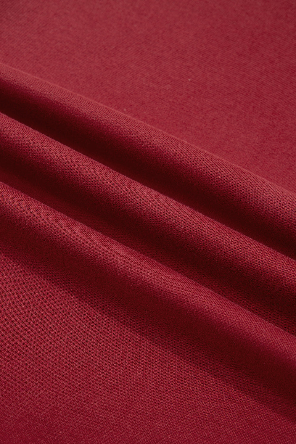 Racing Red Oversize Drop Shoulder Reversible Mock Neck Sweatshirt