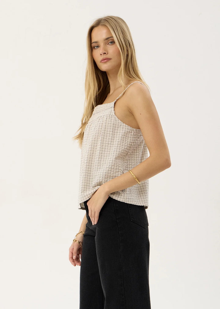 Candice Seersucker Cami Top – Moonbeam Check