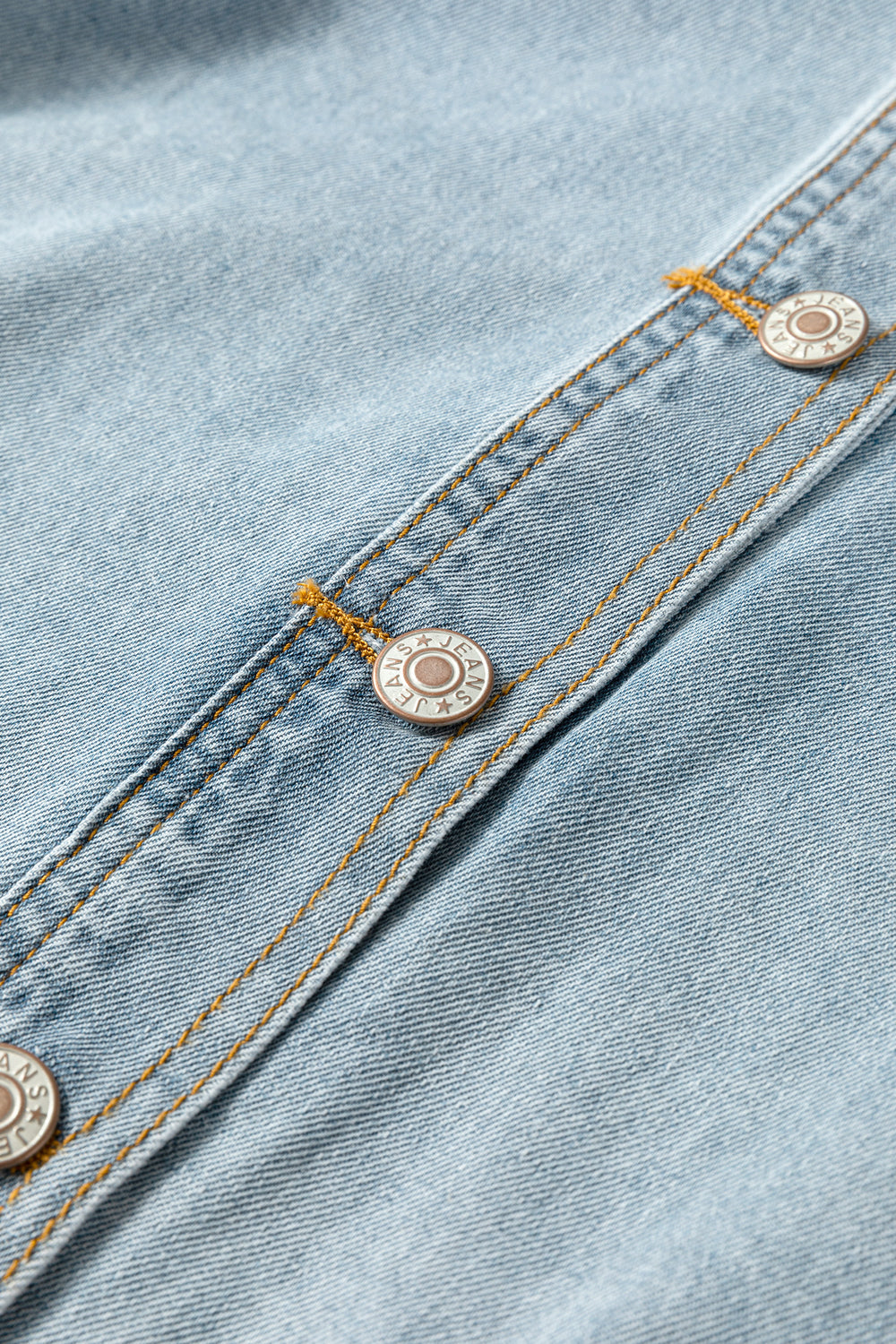 Beau Blue Draw-cord Hem Light Wash Denim Jacket - Denim Jacket - De...