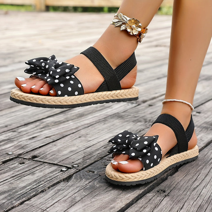 Nora Polka Dot Bow Sandals