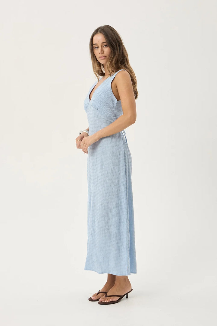Tully Seersucker Maxi Dress – Blue