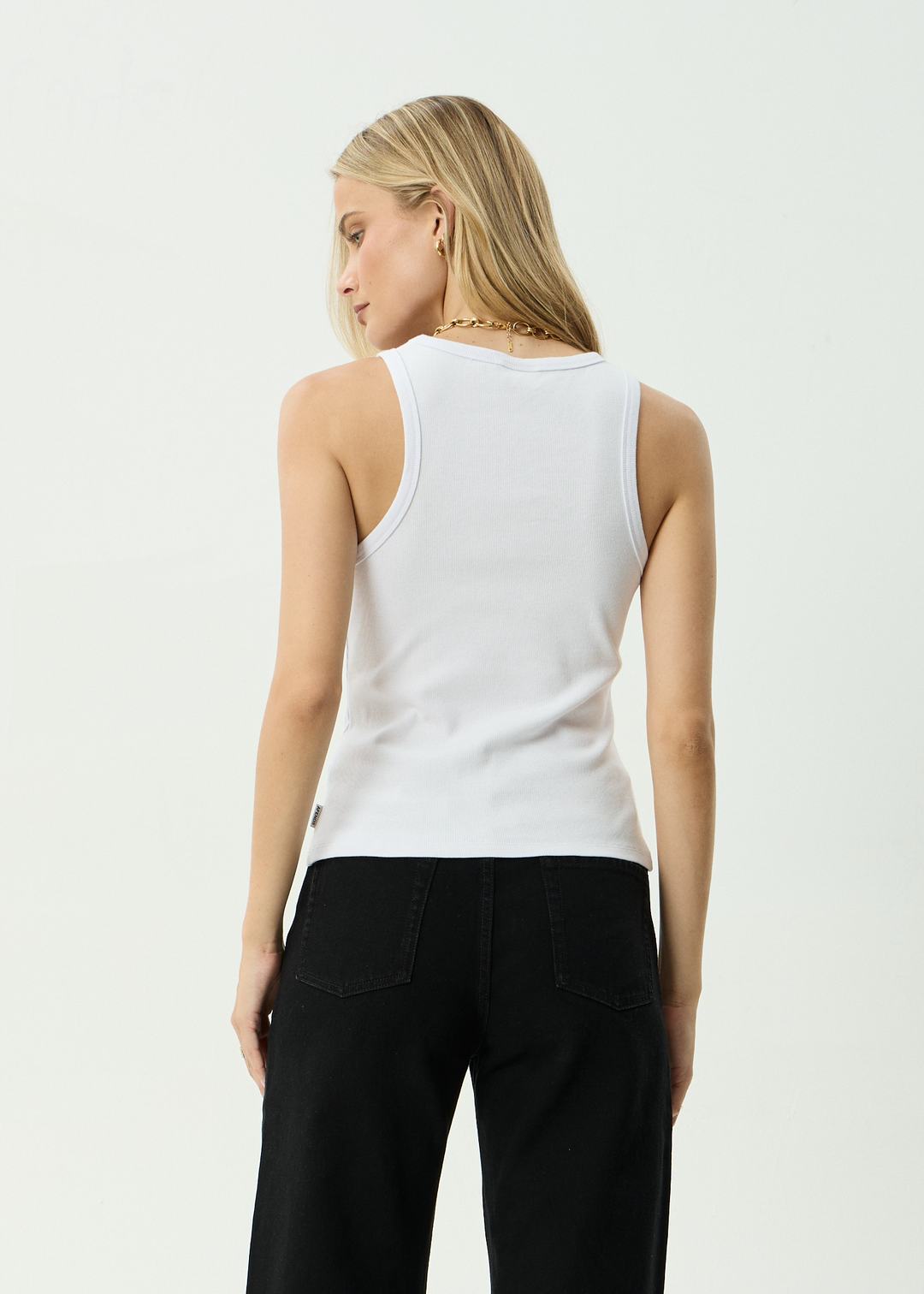 Wild Rose Rib Singlet – White