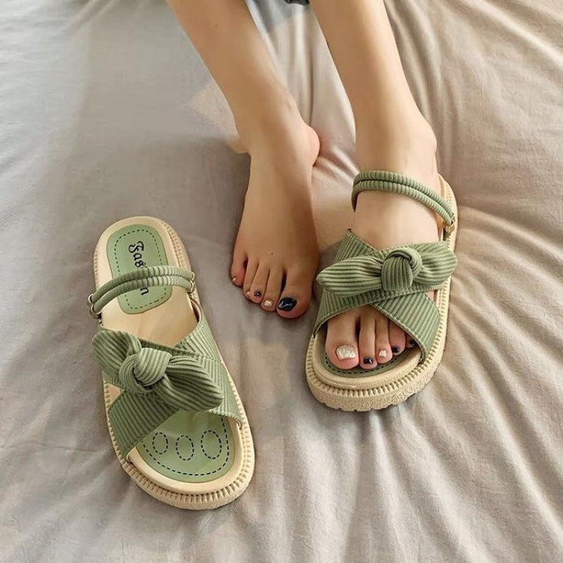 Alice Bow-Detail Platform Sandals