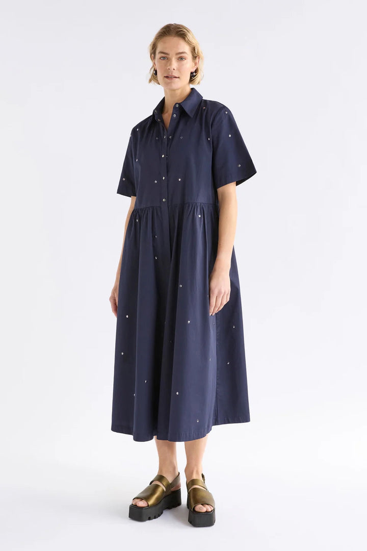 Stuud Long Shirt Dress – Dark Navy