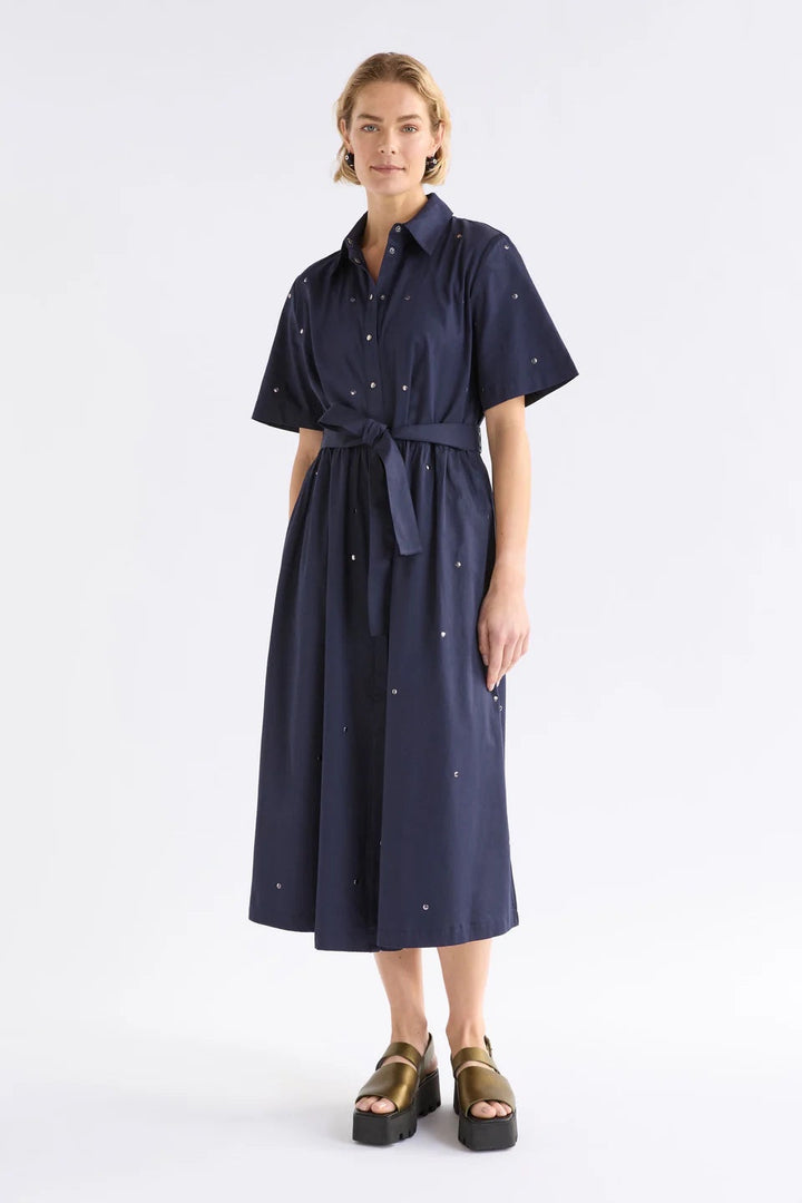 Stuud Long Shirt Dress – Dark Navy