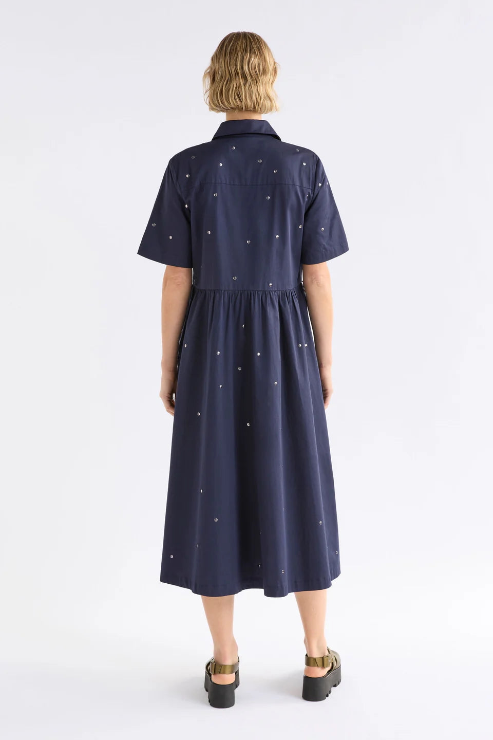 Stuud Long Shirt Dress – Dark Navy
