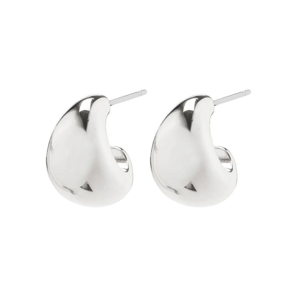 Pilgrim Alexane Recycled Chunky Mini Hoop Earrings - Silver Plated