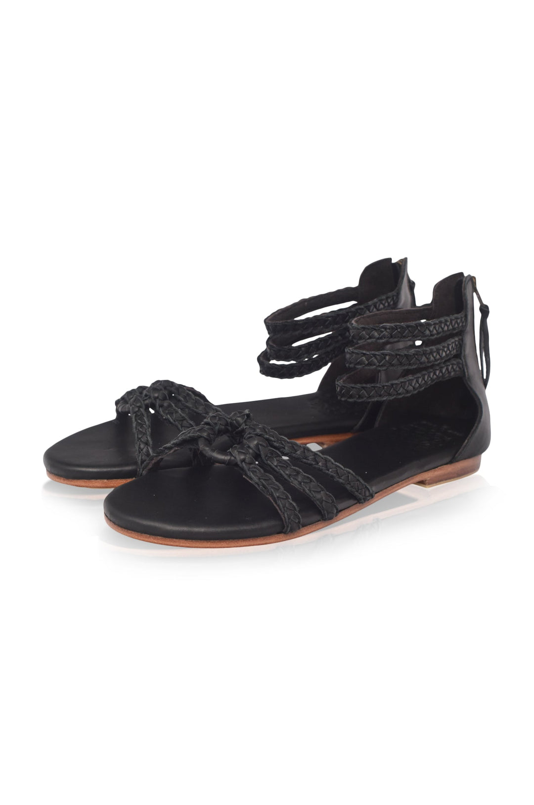 All Aboard Braided Leather Sandals