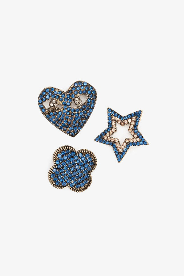 Lucky Trio Brooch Set