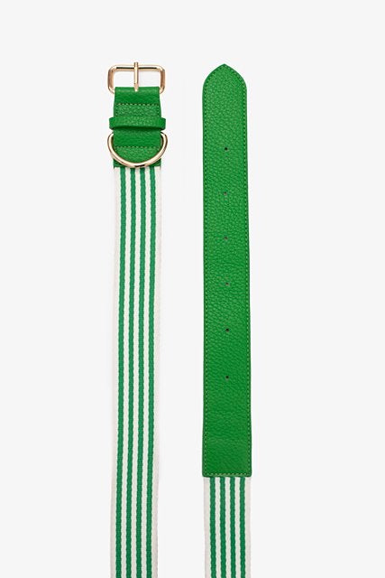 Sadie Stripe Belt – Green