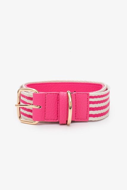 Sadie Stripe Belt – Pink