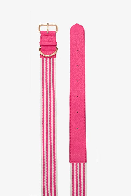 Sadie Stripe Belt – Pink