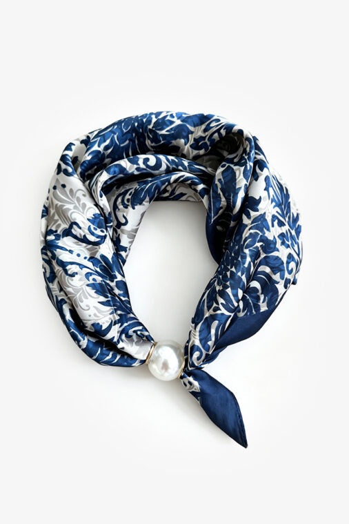Pearl Fasten Neck Tie- Royal Vine