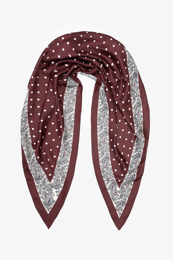 Triangle Scarf - Merlot Spot