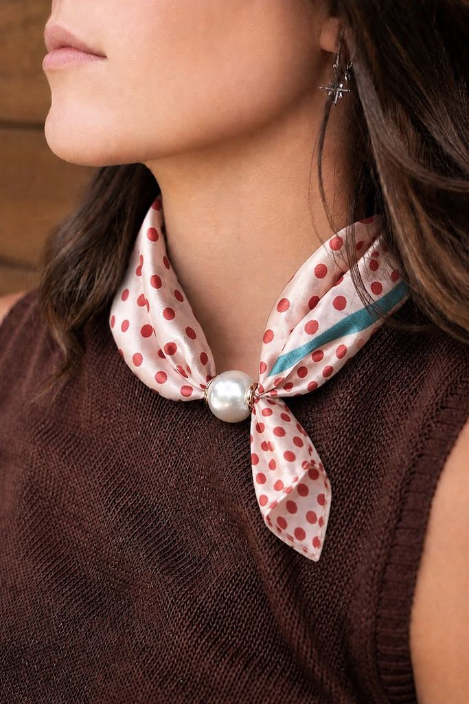 Fasten Neck Tie – Cherry Dot