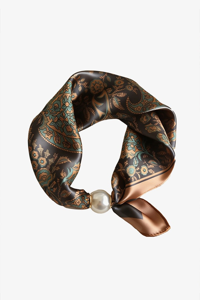 Pearl fasten Neck Tie- Autumn Mosaic
