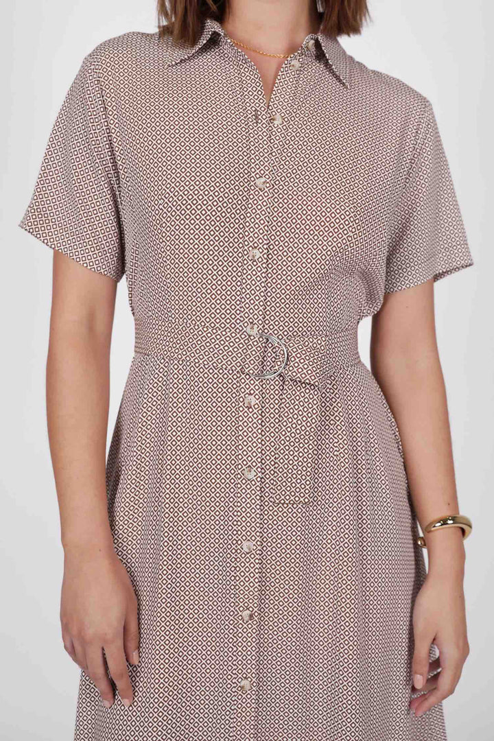 Axis Shirt Dress – Prism Print
